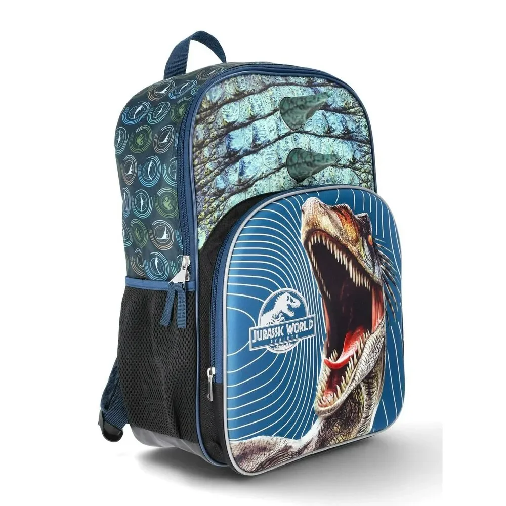 Universal Jurassic World Roar Some 17in TRex Graphic Backpack with 3D Cone Spike